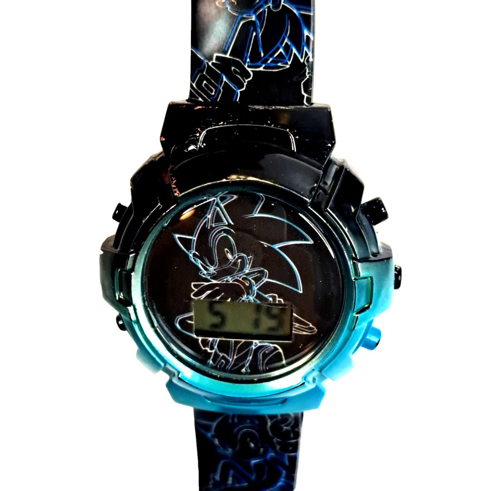 SEGA SONIC The Hedgehog SNC4182TG Quartz Digital Kid's Watch New Battery